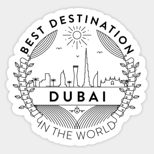 Dubai Minimal Badge Design Sticker